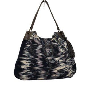 Banana Republic Boho Shoulder Bag Multicolor Magnetic Tasseled Leather Handle